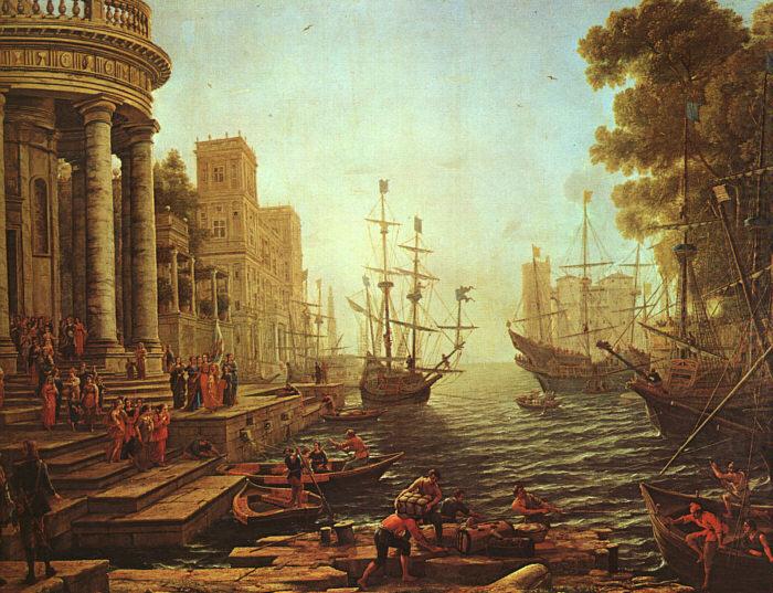 Claude Lorrain Seaport : The Embarkation of St.Ursula china oil painting image